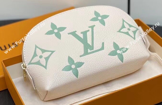 Louis Vuitton Monogram Empreinte Leather Cosmetic Pouch Bag M24378 Green (kiki-24010803)