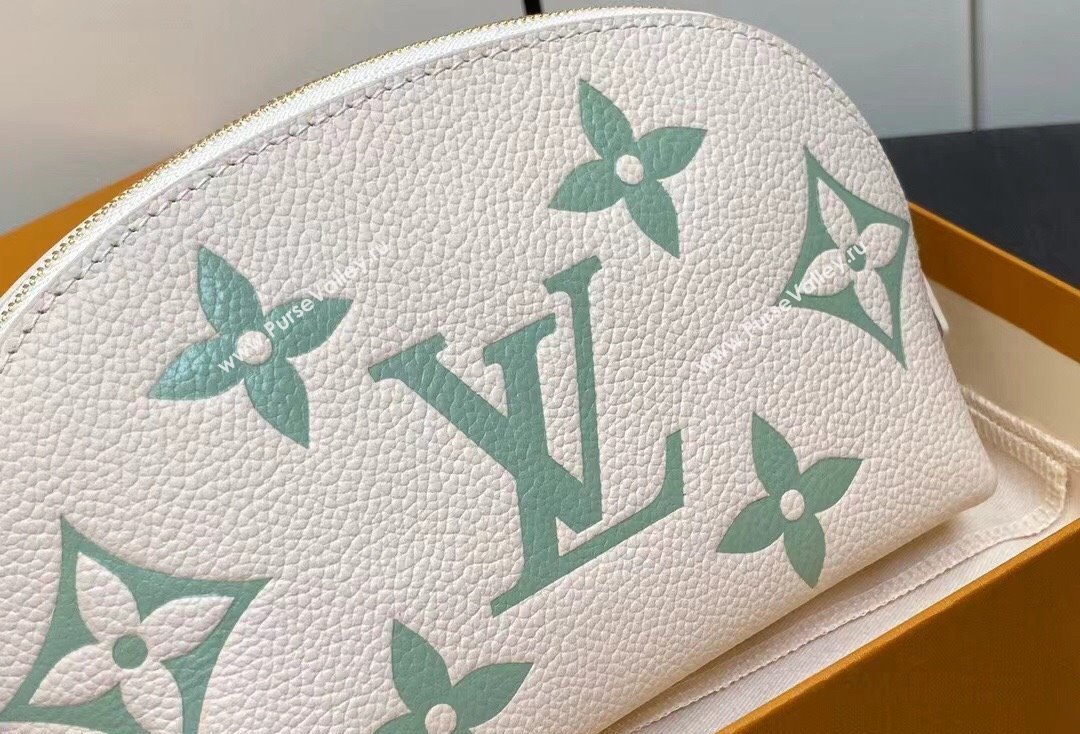 Louis Vuitton Monogram Empreinte Leather Cosmetic Pouch Bag M24378 Green (kiki-24010803)