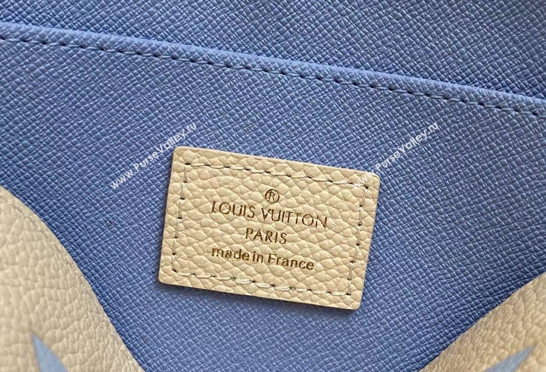 Louis Vuitton Monogram Empreinte Leather Cosmetic Pouch Bag M24378 Blue (kiki-24010804)