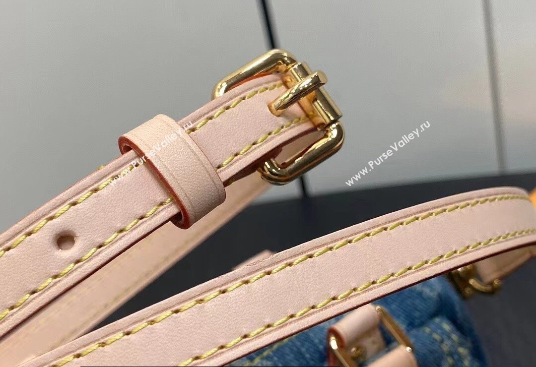 Louis Vuitton Monogram Denim Nano Speedy Bag M82950 Blue DIGITAL EXCLUSIVE 2024 (kiki-24010805)