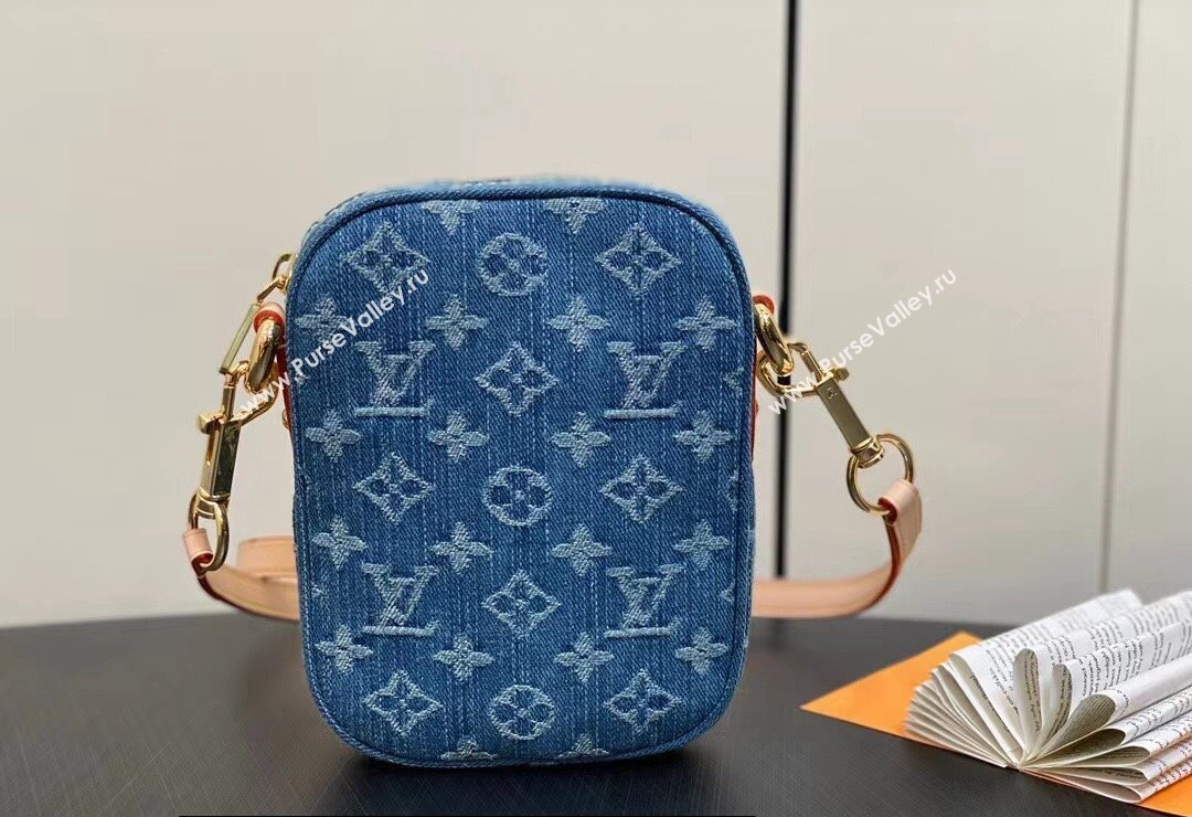 Louis Vuitton Monogram Denim Fairfax Pochette Bag M82948 Blue New LV Remix 2024 (kiki-24010806)