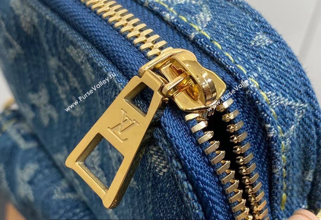 Louis Vuitton Monogram Denim Fairfax Pochette Bag M82948 Blue New LV Remix 2024 (kiki-24010806)