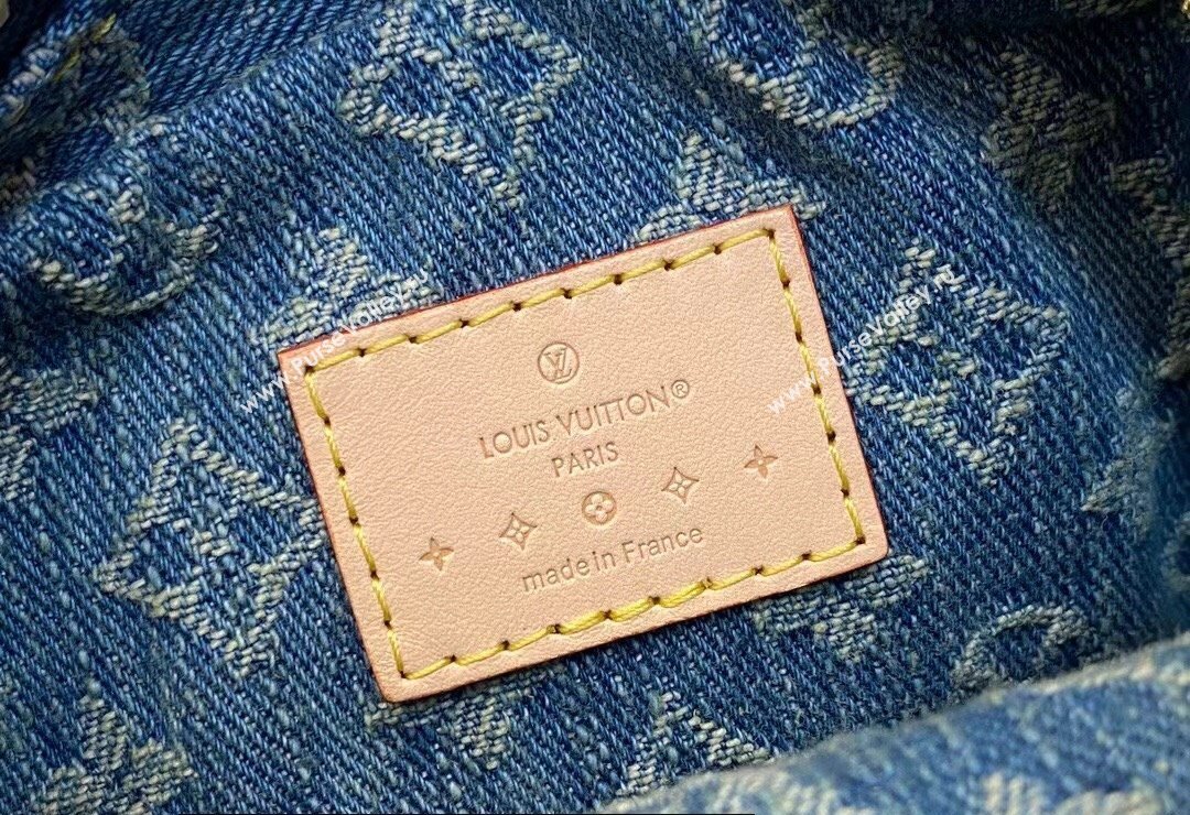 Louis Vuitton Monogram Denim Fairfax Pochette Bag M82948 Blue New LV Remix 2024 (kiki-24010806)