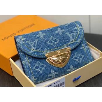 Louis Vuitton Monogram Denim Victorine Wallet M82959 Blue 2024 (kiki-24010807)
