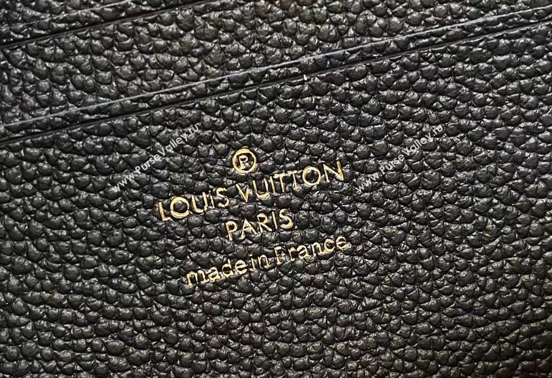 Louis Vuitton Monogram Empreinte Leather Wallet On Chain Lily Bag M46919 Black 2024 (kiki-24010809)