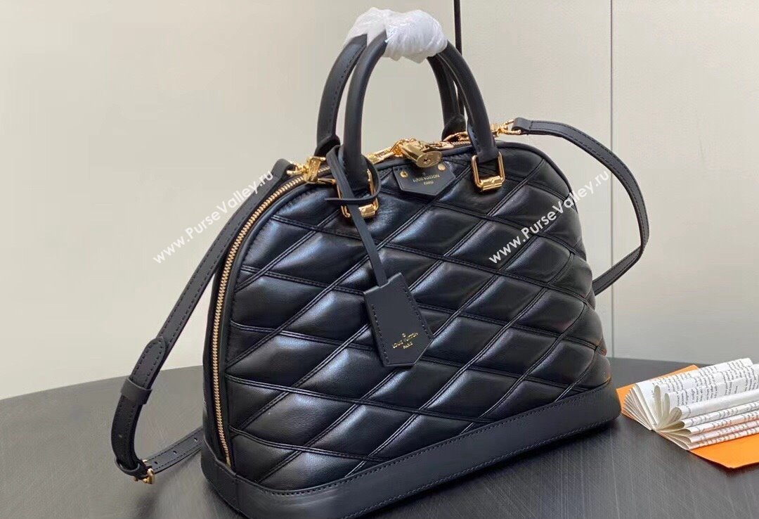 Louis Vuitton Lamb leather Alma PM Bag M23688 Black 2024 (kiki-24010811)