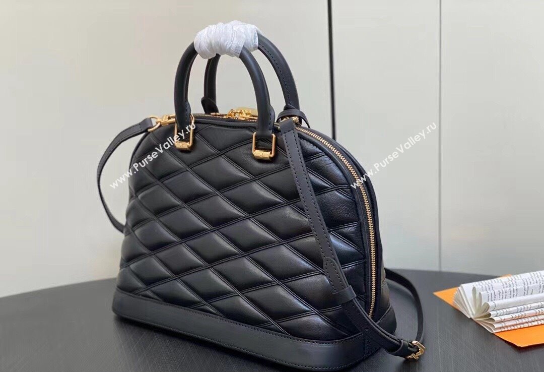 Louis Vuitton Lamb leather Alma PM Bag M23688 Black 2024 (kiki-24010811)