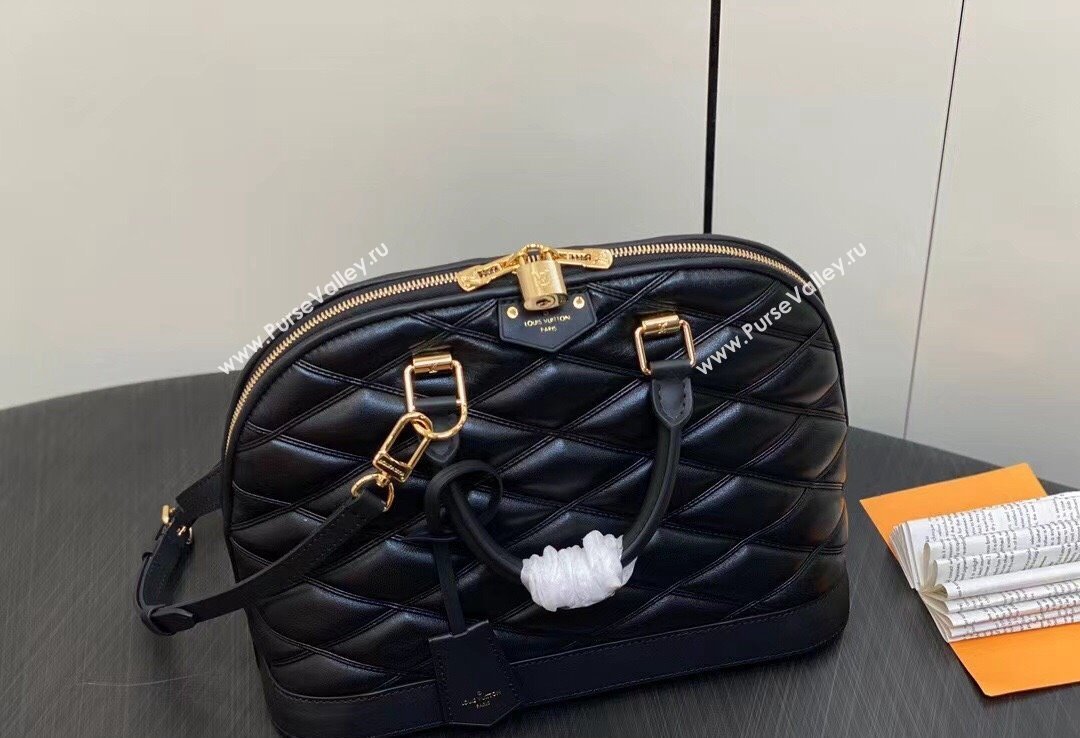 Louis Vuitton Lamb leather Alma PM Bag M23688 Black 2024 (kiki-24010811)