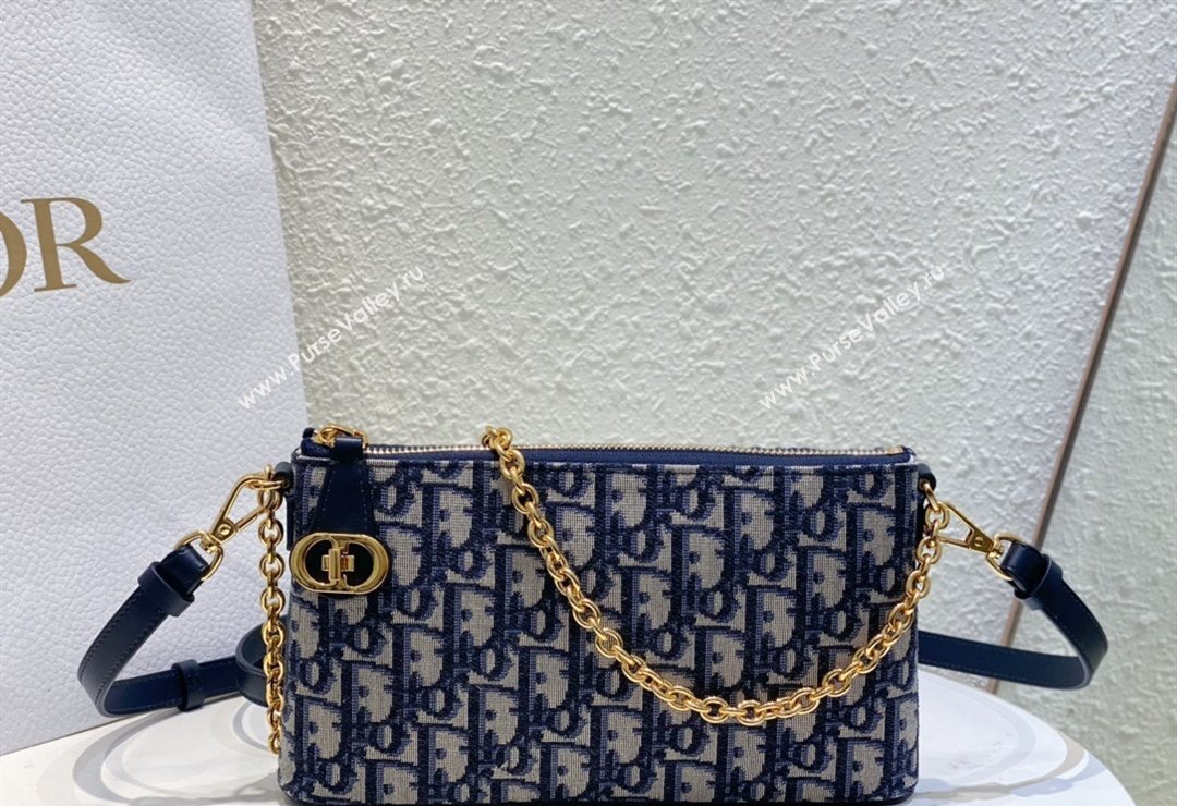 Miss Dior 30 Montaigne Midi Mini Bag in Blue Dior Oblique Jacquard (XXG-24010802)