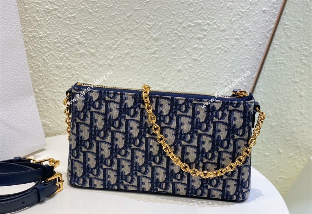 Miss Dior 30 Montaigne Midi Mini Bag in Blue Dior Oblique Jacquard (XXG-24010802)