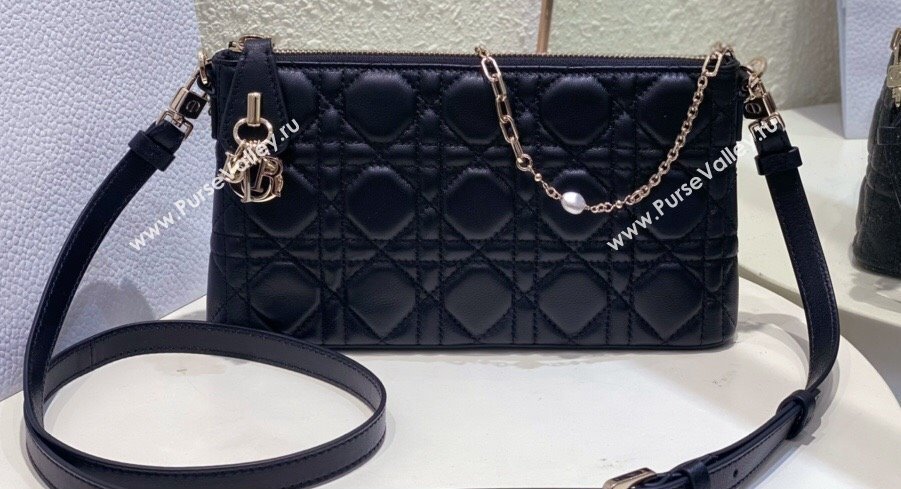 Miss Dior Midi Mini Bag in Cannage Lambskin Black (XXG-24010805)