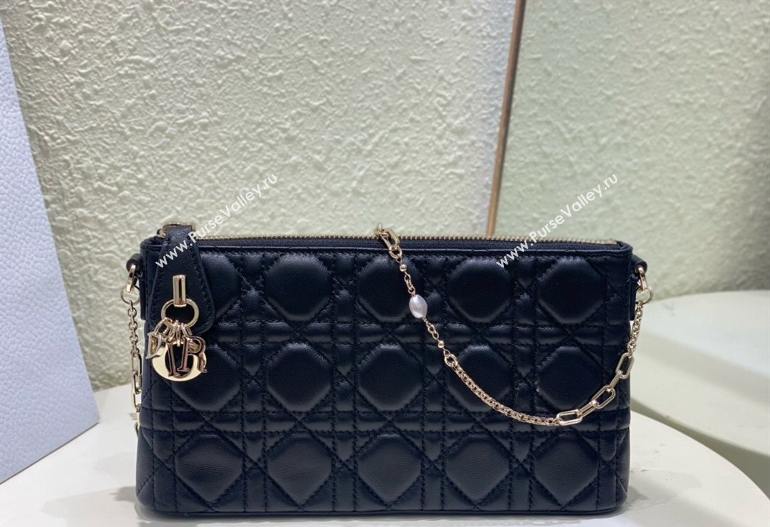 Miss Dior Midi Mini Bag in Cannage Lambskin Black (XXG-24010805)