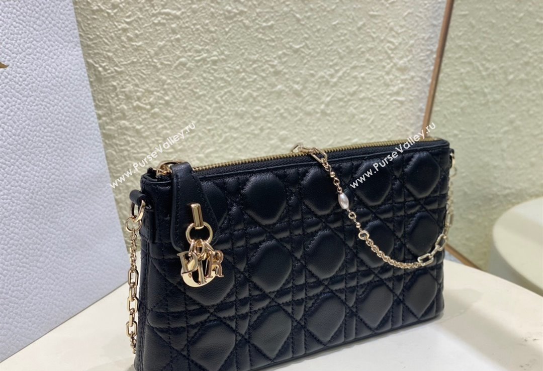 Miss Dior Midi Mini Bag in Cannage Lambskin Black (XXG-24010805)