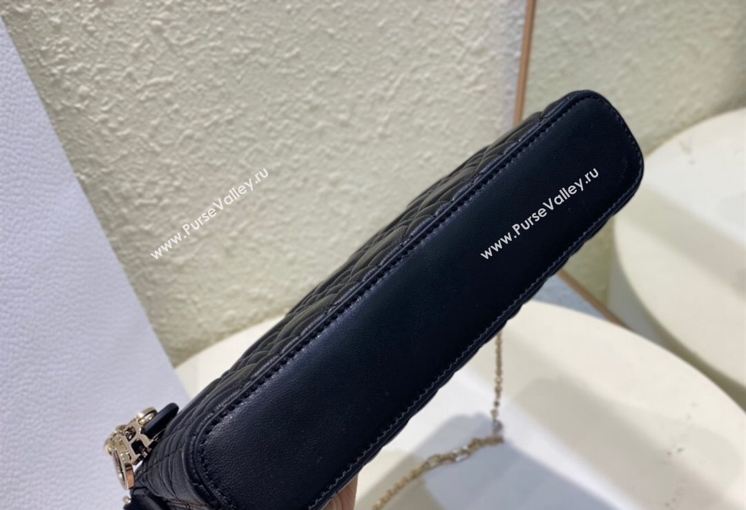 Miss Dior Midi Mini Bag in Cannage Lambskin Black (XXG-24010805)