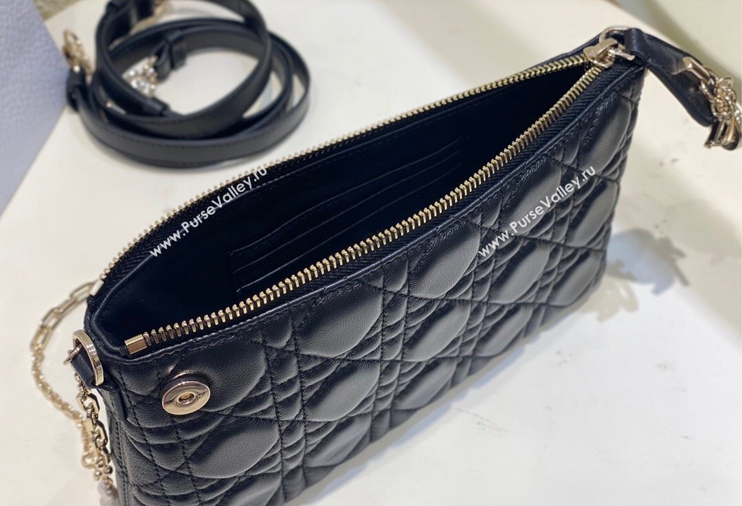 Miss Dior Midi Mini Bag in Cannage Lambskin Black (XXG-24010805)