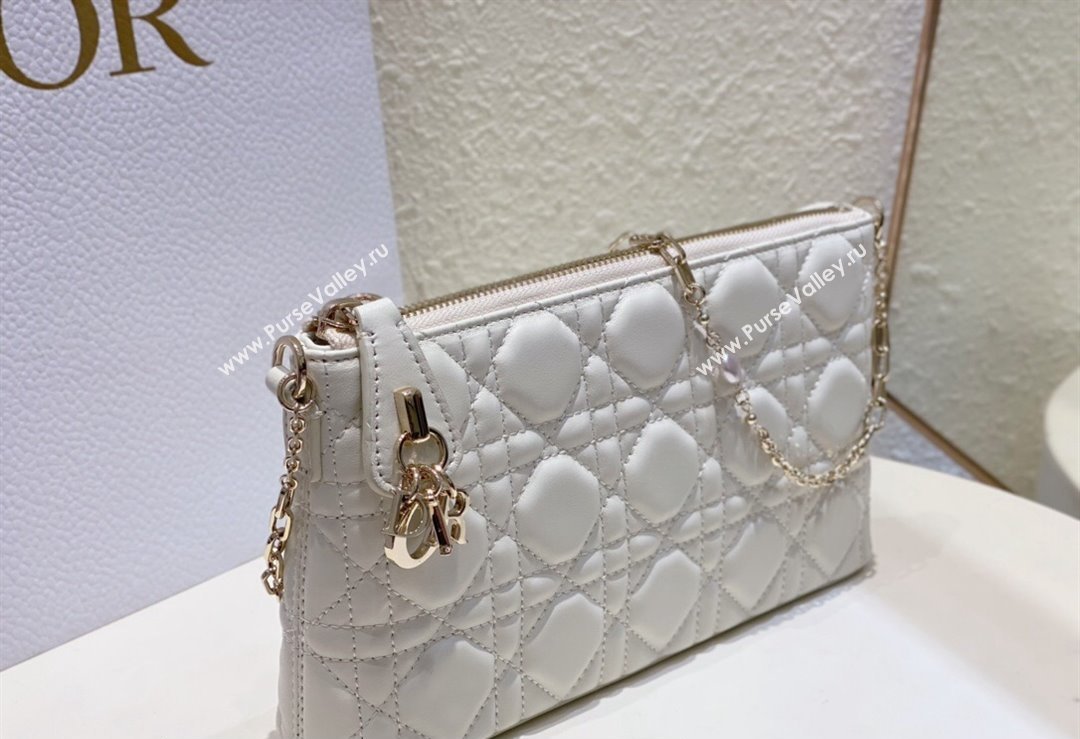 Miss Dior Midi Mini Bag in Cannage Lambskin White (XXG-24010804)