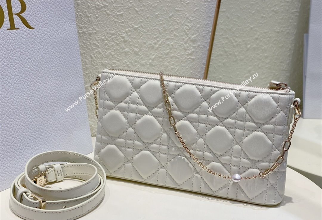 Miss Dior Midi Mini Bag in Cannage Lambskin White (XXG-24010804)