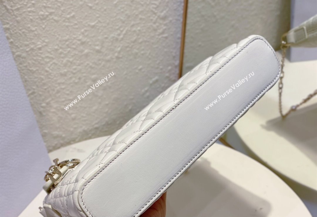 Miss Dior Midi Mini Bag in Cannage Lambskin White (XXG-24010804)