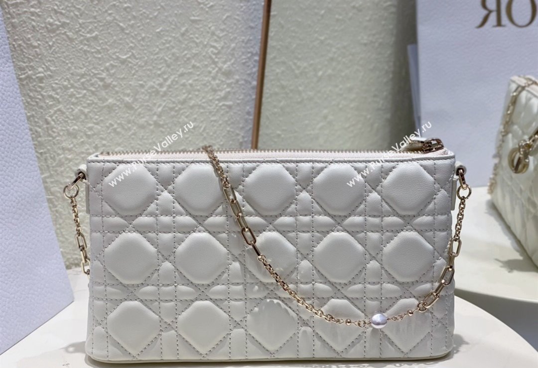 Miss Dior Midi Mini Bag in Cannage Lambskin White (XXG-24010804)