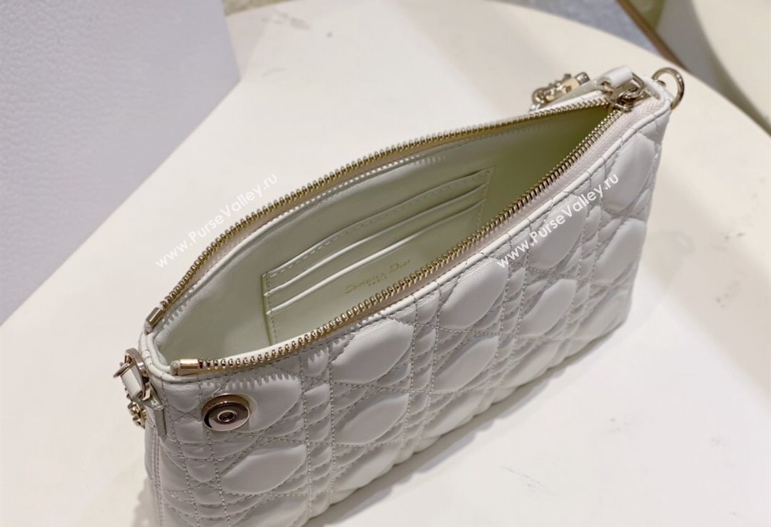 Miss Dior Midi Mini Bag in Cannage Lambskin White (XXG-24010804)