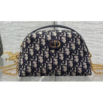 Dior 30 Montaigne D-Cosy Mini Bag in Blue Dior Oblique Jacquard (XXG-24010801)