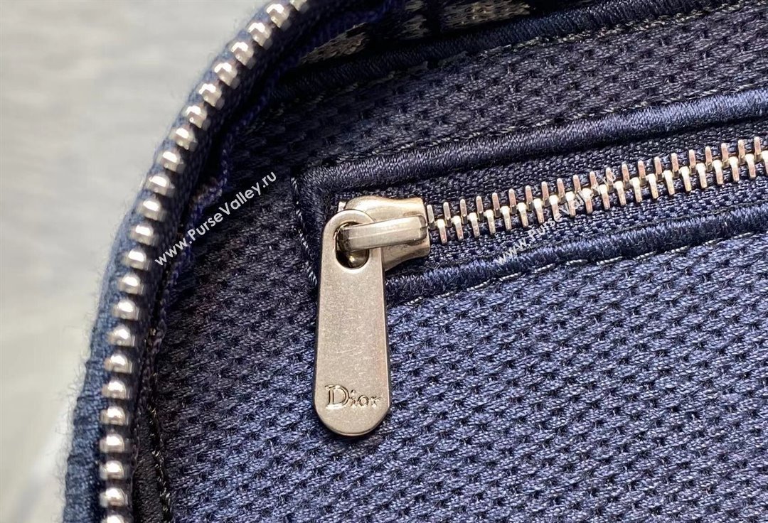 Dior Large Vanity Case Bag in Blue Dior Oblique Jacquard (XXG-24010605)