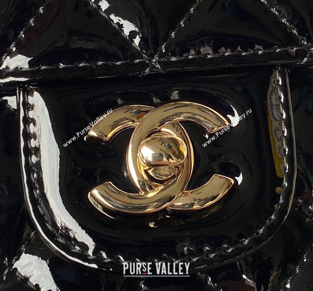 chanel Mirror Calfskin Calfskin Gold-Tone Metal Mini Flap Bag Star Coin Purse AS4646 Black 2024 (jiyuan-24010603)