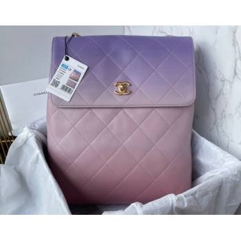 Chanel Gradient Calfskin Gold-Tone Metal Large Hobo Bag AS4632 Purple 2024 (jiyuan-24010616)