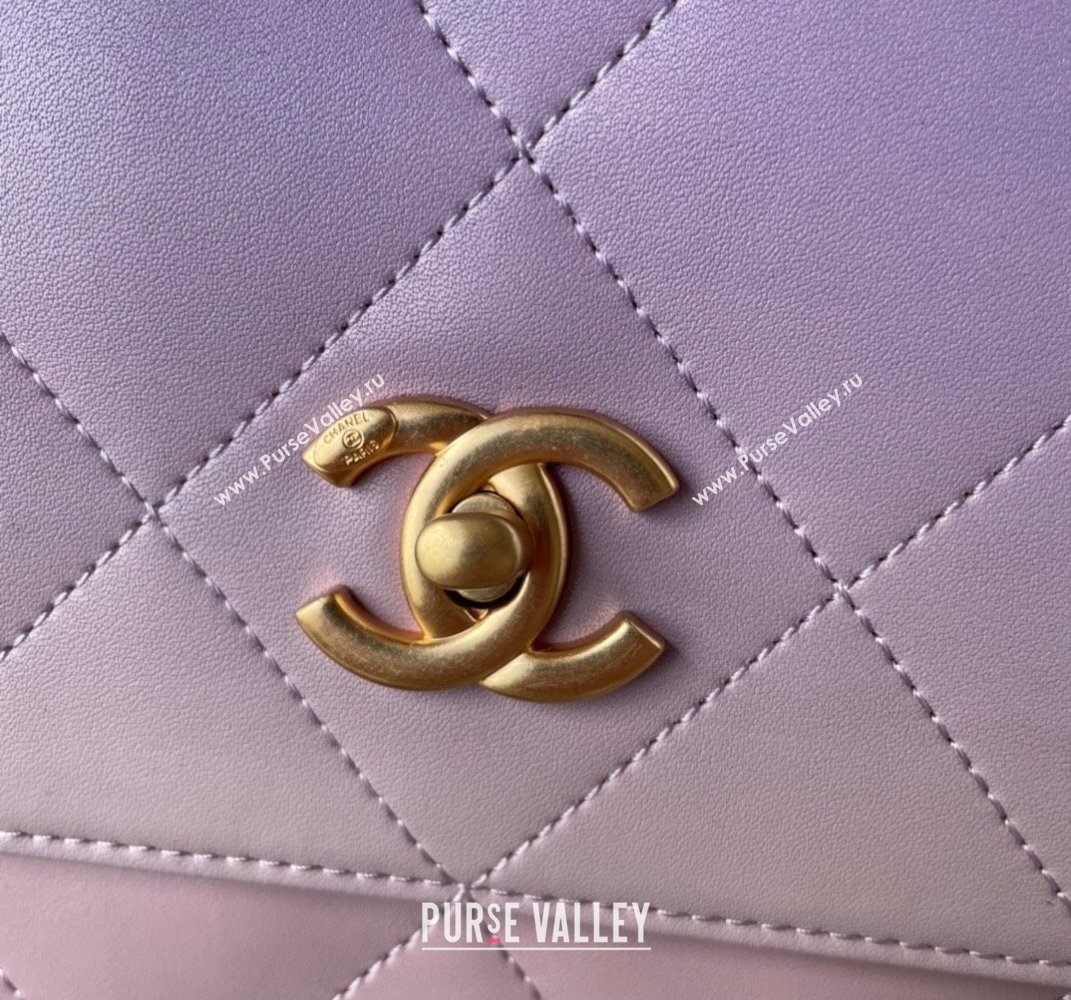 Chanel Gradient Calfskin Gold-Tone Metal Large Hobo Bag AS4632 Purple 2024 (jiyuan-24010616)
