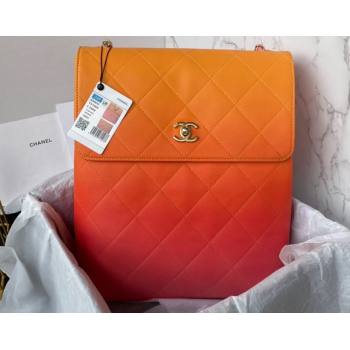 Chanel Gradient Calfskin Gold-Tone Metal Large Hobo Bag AS4632 Orange 2024 (jiyuan-24010615)