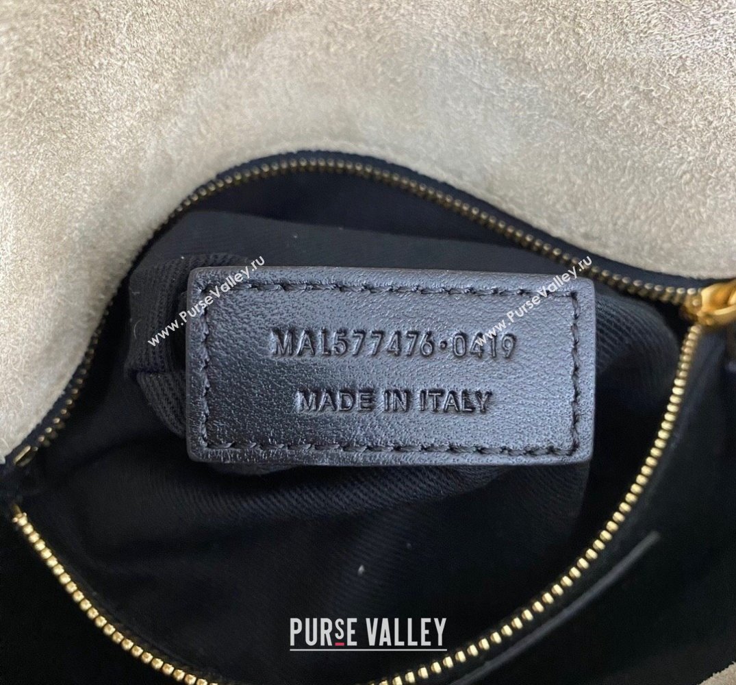 Saint Laurent puffer small Bag in suede leather 577476 Beige (nana-24010935)