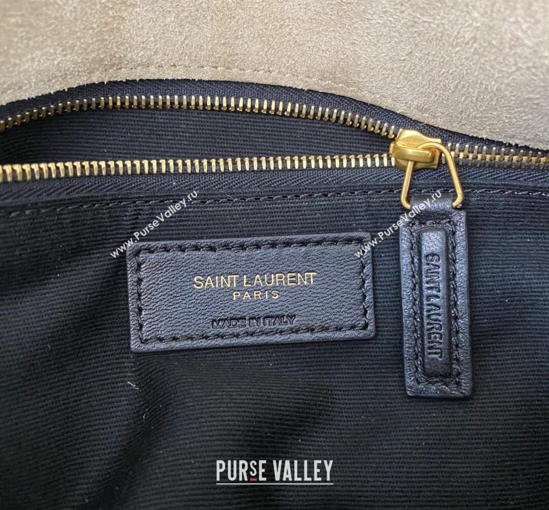 Saint Laurent puffer small Bag in suede leather 577476 Beige (nana-24010935)