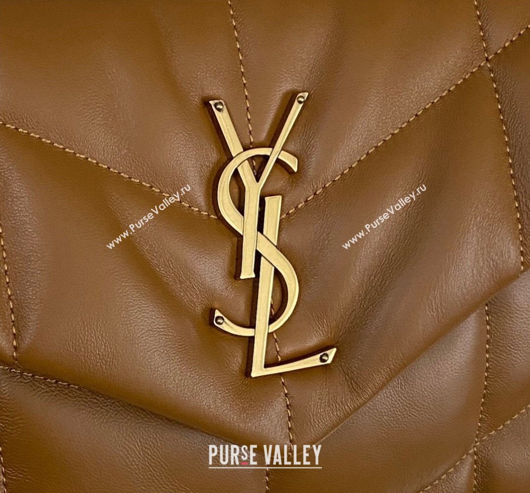 Saint Laurent puffer small Bag in nappa leather 577476 Brown (nana-24010932)