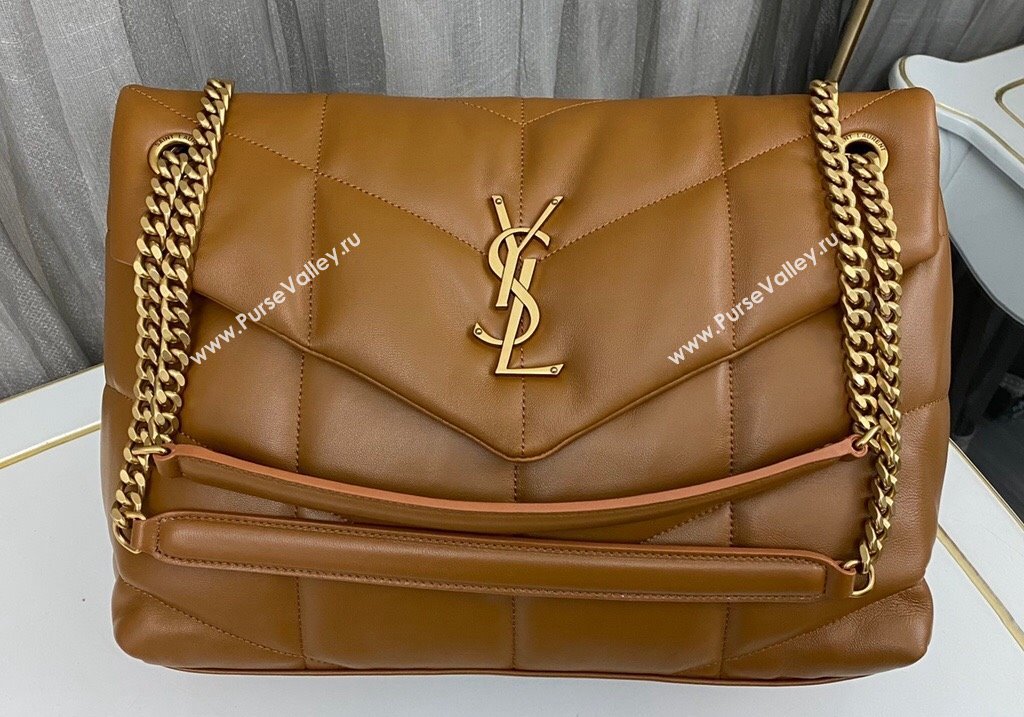 Saint Laurent puffer medium Bag in nappa leather 577475 Brown (nana-24010910)