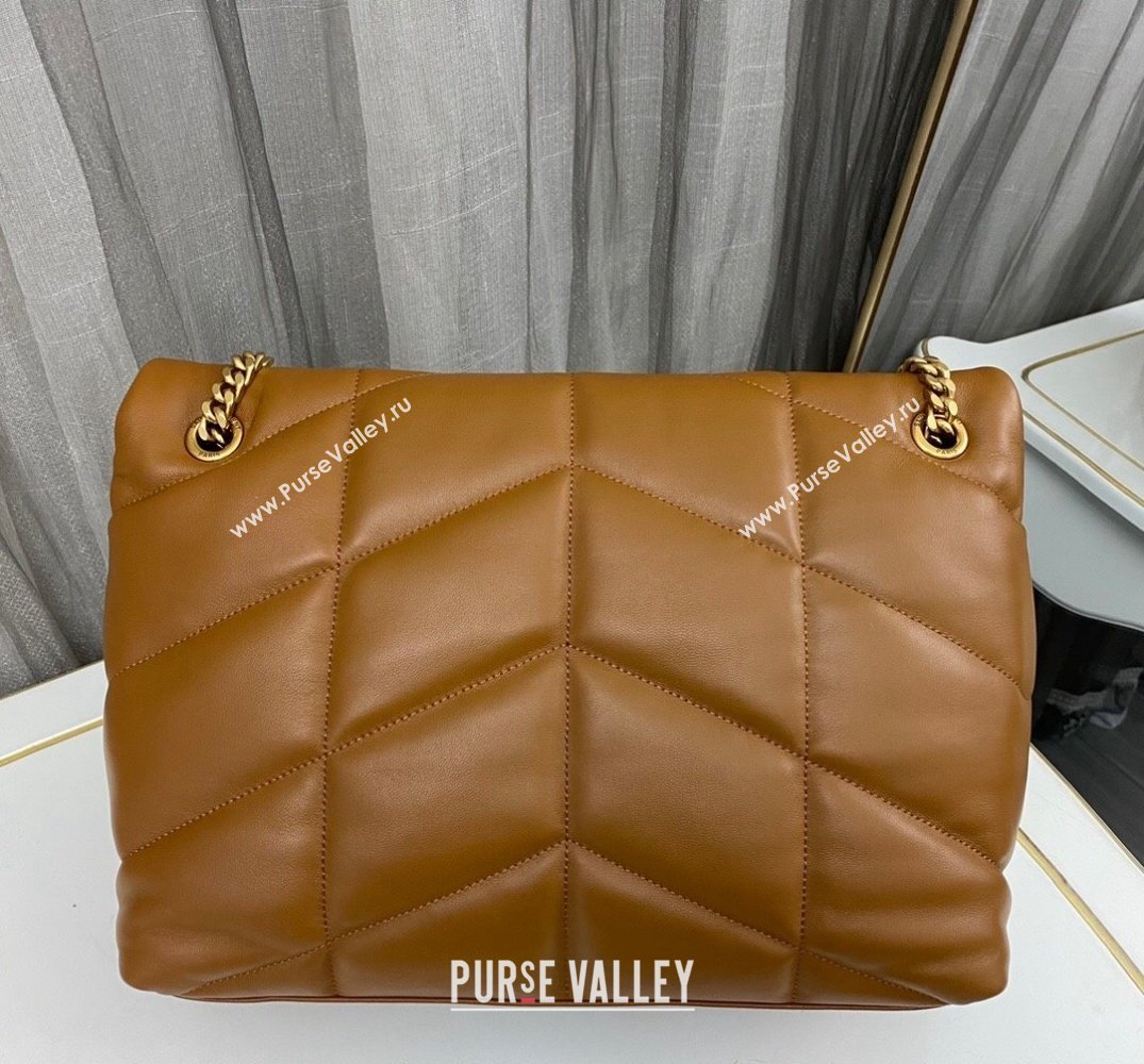 Saint Laurent puffer medium Bag in nappa leather 577475 Brown (nana-24010910)