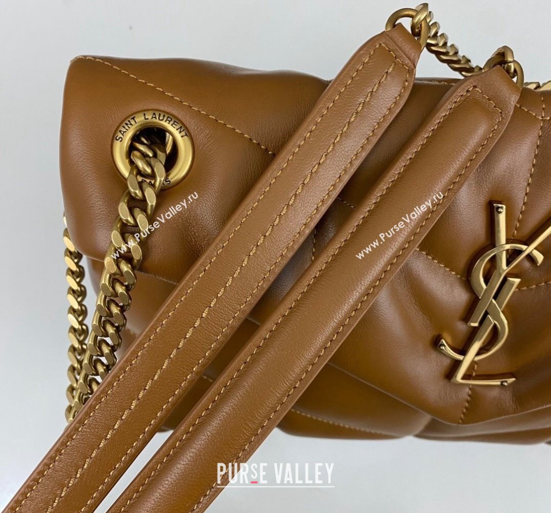 Saint Laurent puffer small Bag in nappa leather 577476 Brown (nana-24010932)