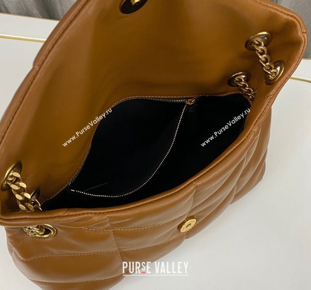 Saint Laurent puffer small Bag in nappa leather 577476 Brown (nana-24010932)