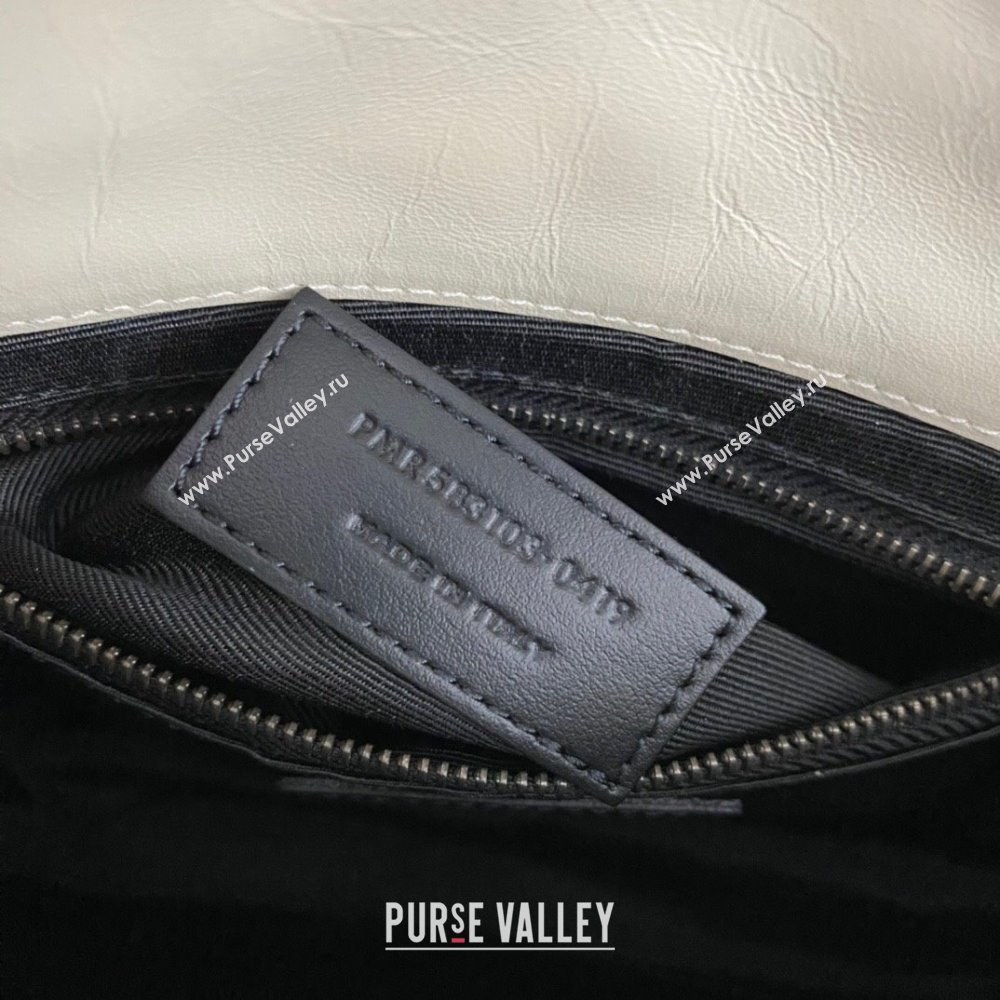 Saint Laurent Niki Chain Wallet Bag in Crinkled Vintage Leather 583103 Creamy (nana-24011044)