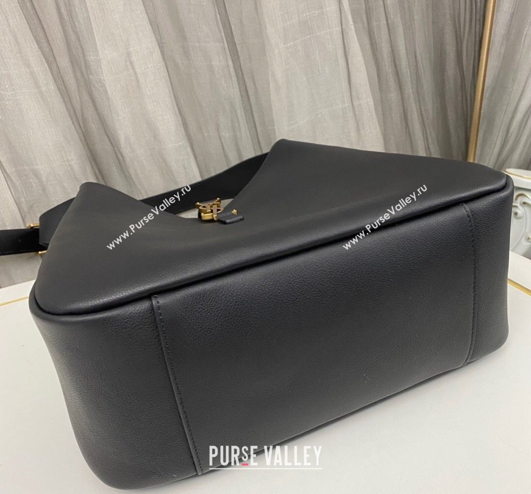 Saint Laurent le 5 à 7 supple Large Bag in grained leather 753837 Black (nana-24011057)