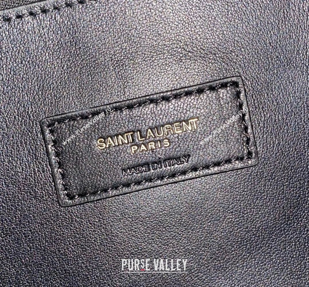 Saint Laurent le 5 à 7 supple Large Bag in grained leather 753837 Black (nana-24011057)