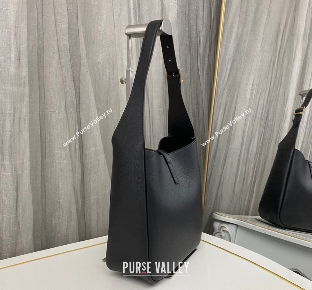 Saint Laurent le 5 à 7 supple small Bag in grained leather 713938 Black (nana-24011045)