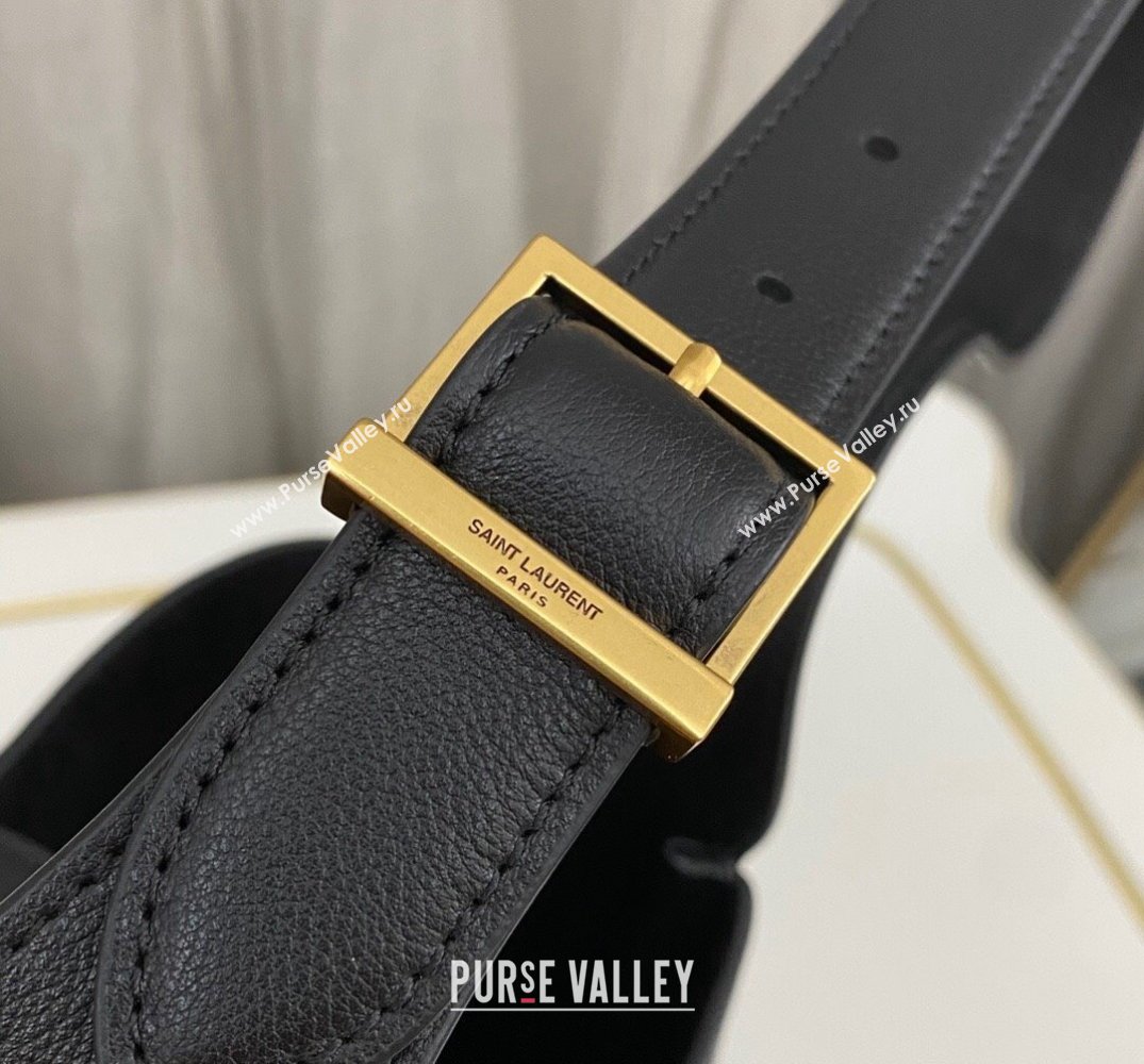 Saint Laurent le 5 à 7 supple small Bag in grained leather 713938 Black (nana-24011045)