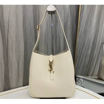 Saint Laurent le 5 à 7 supple small Bag in grained leather 713938 White (nana-24011046)