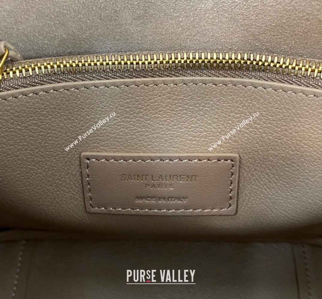 Saint Laurent le 5 à 7 supple small Bag in grained leather 713938 Nude (nana-24011047)