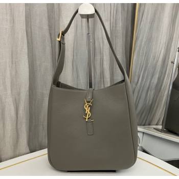 Saint Laurent le 5 à 7 supple small Bag in grained leather 713938 Gray (nana-24011052)