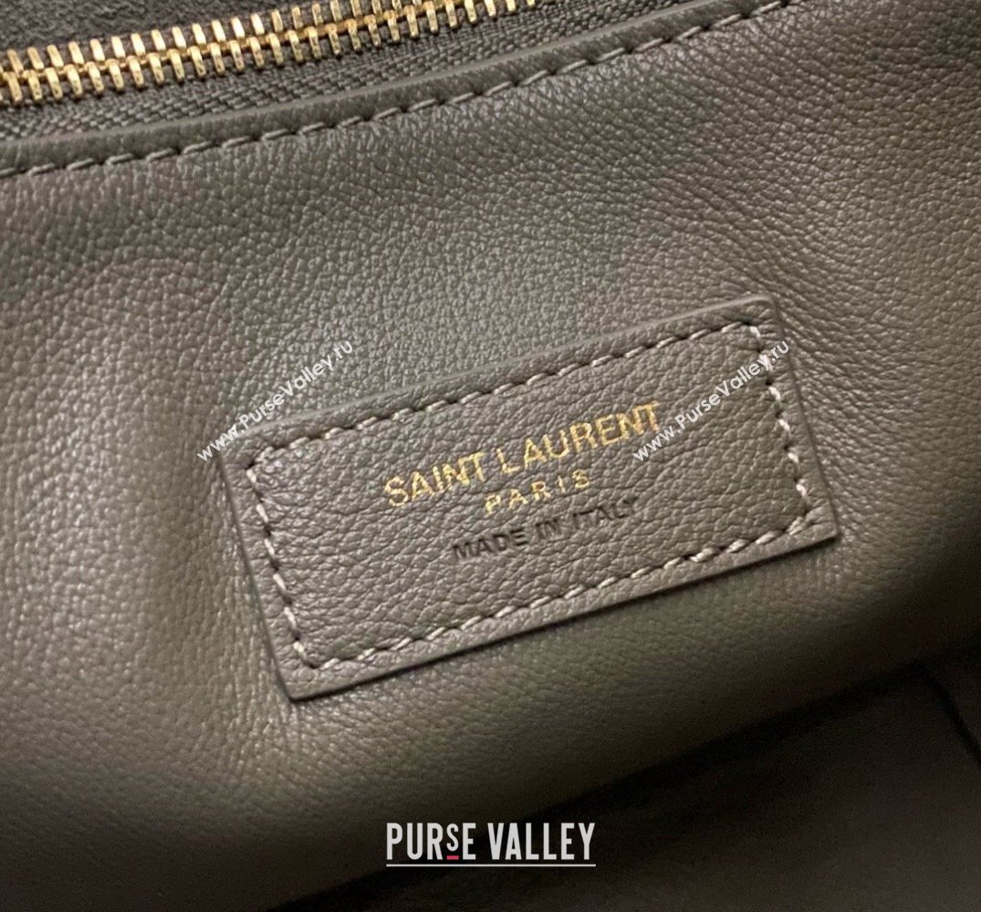 Saint Laurent le 5 à 7 supple small Bag in grained leather 713938 Gray (nana-24011052)