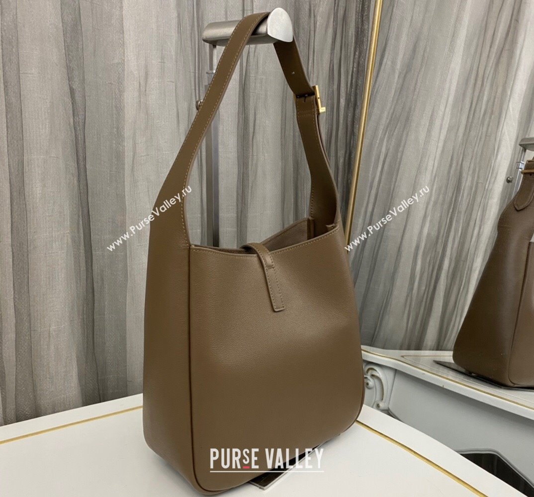 Saint Laurent le 5 à 7 supple small Bag in grained leather 713938 Camel (nana-24011049)