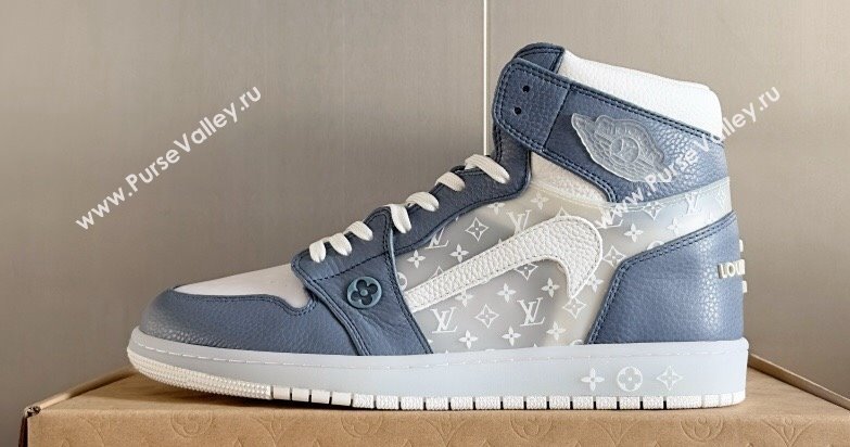 Louis Vuitton x Nike Air Jordan 1 AJ1 Mens High Sneakers Top Quality 02 2024 (guoran-24011212)