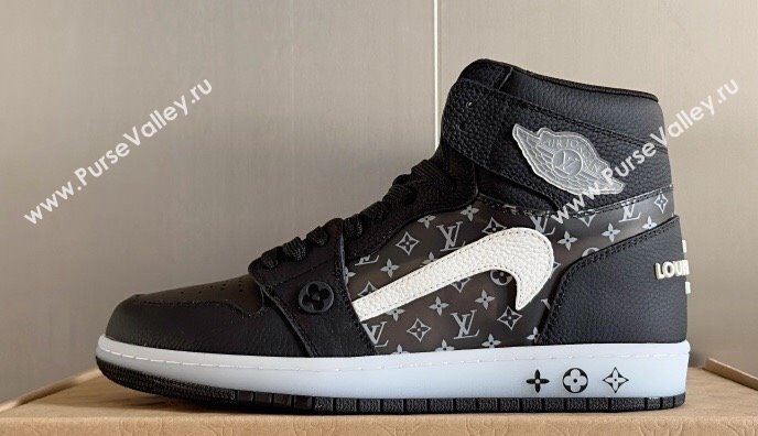 Louis Vuitton x Nike Air Jordan 1 AJ1 Mens High Sneakers Top Quality 04 2024 (guoran-24011214)