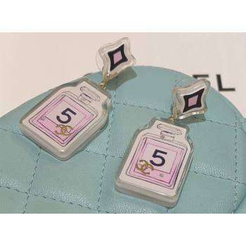 Chanel Metal Resin Strass Pendant Earrings ABC779 Gold Pink Black Crystal 2024 (YF-24011311)